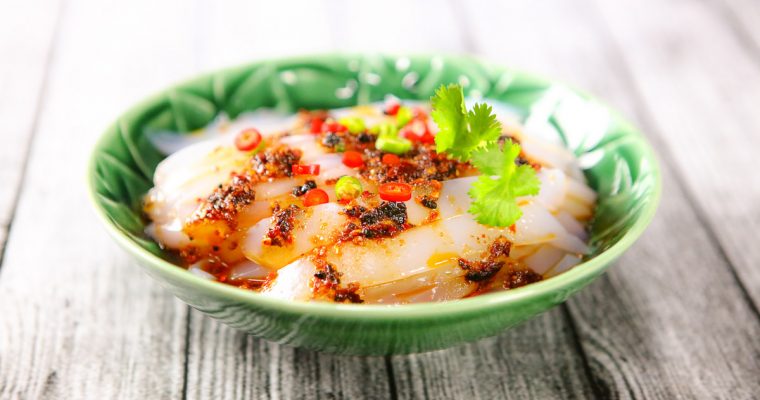 Mung Bean Jelly with Sichuan Spicy Sauce