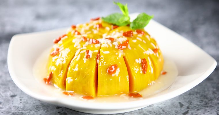 Steamed Pumpkin with Fermented Rice