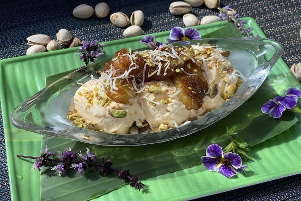 1. Banana Flambe with Pistachios and Shredded Coconut -03-2023-1200×800